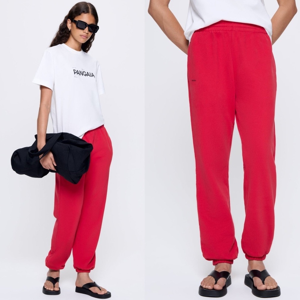 Pangaia 365 Midweight Cotton Goji Red Jogger Track Pants